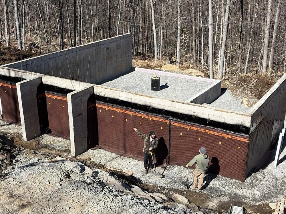 Fondation résidentielle neuve coulée à Sainte-Adèle